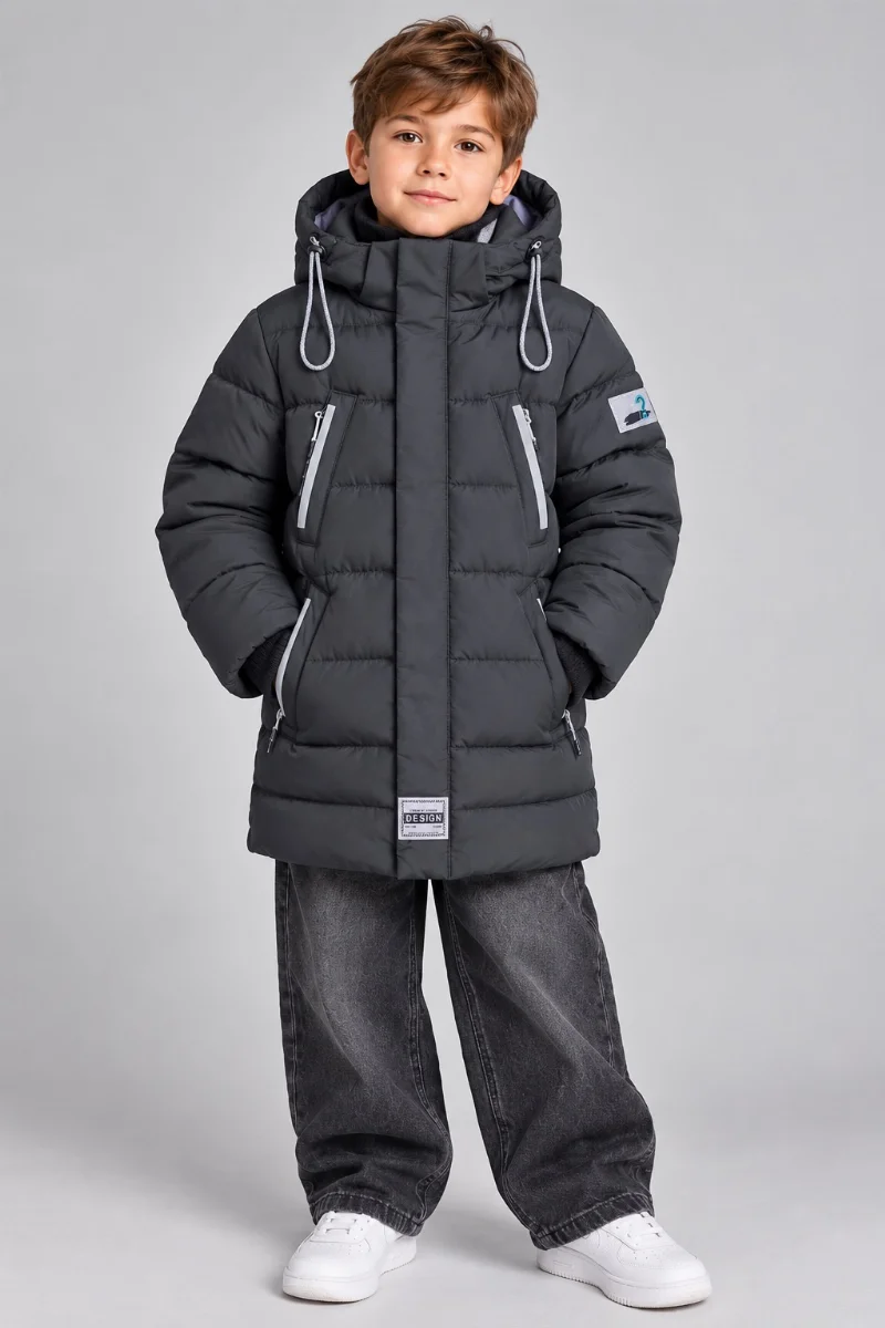 Boys' Euro-winter jacket, graphite Elias TM Tsvetkov
