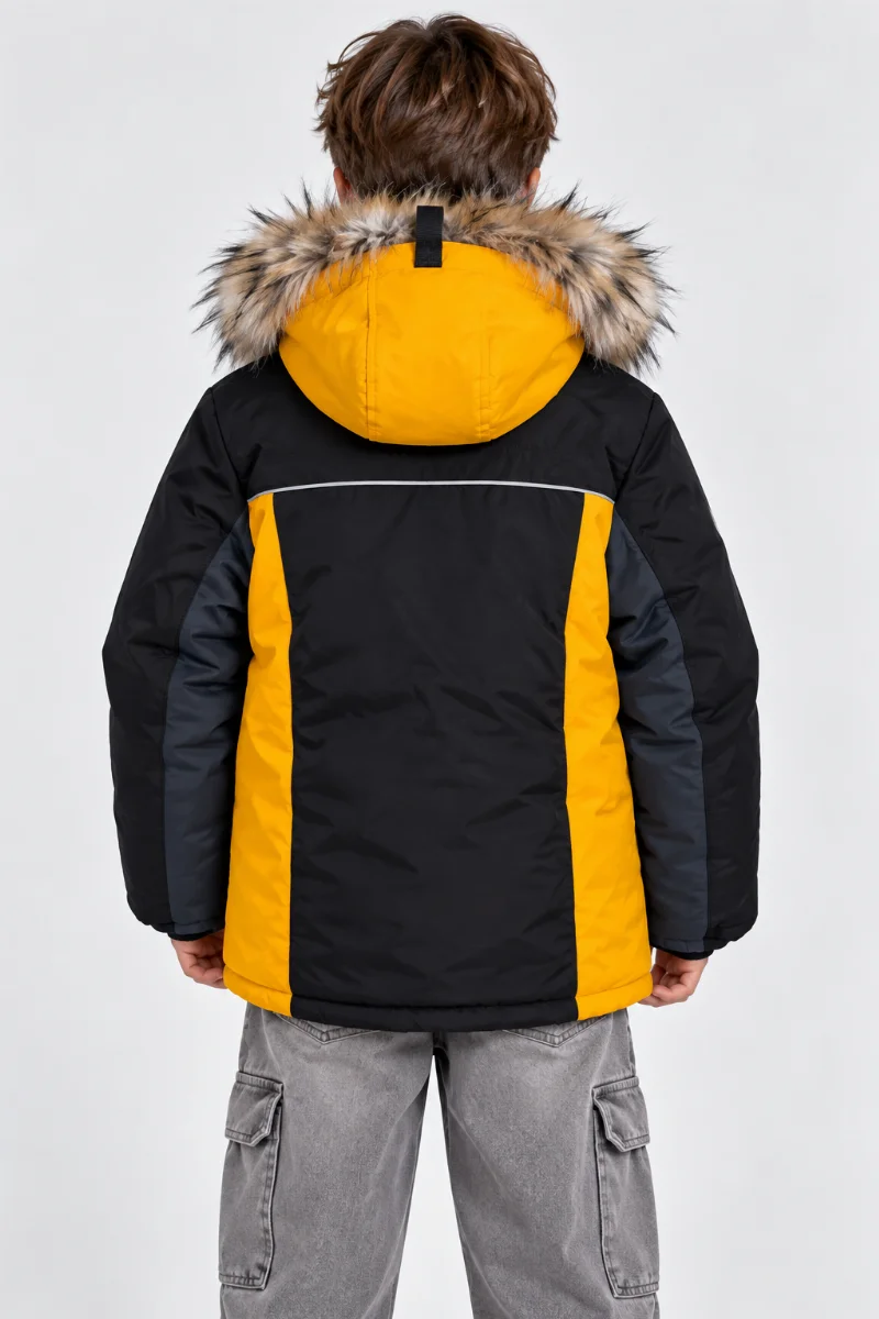 Куртка зимова для хлопчика Кевін помаранчева Kidson