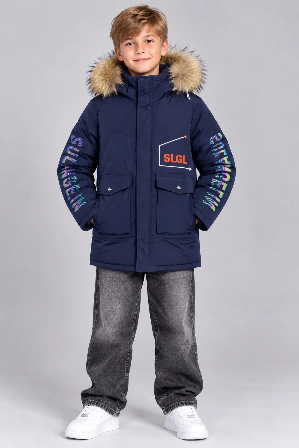 Blue Winter Jacket for Boys 2211 China
