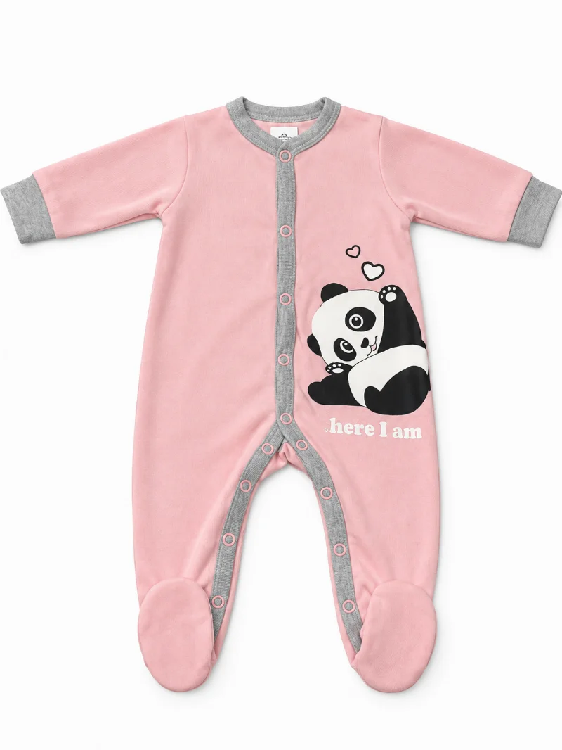 Baby girl's footed romper 108644 SMIL