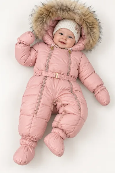 Girls' Winter Transformer Overall (Cocoon) Powder H16318 MONNALISA
