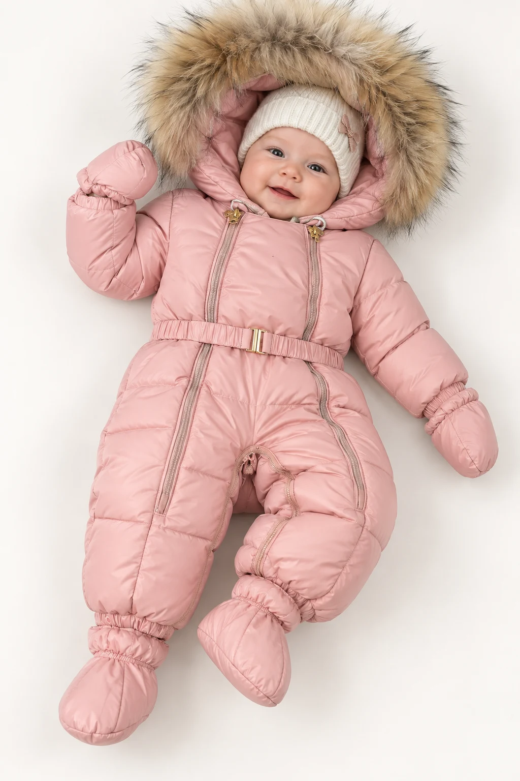 Girls' Winter Transformer Overall (Cocoon) Powder H16318 MONNALISA