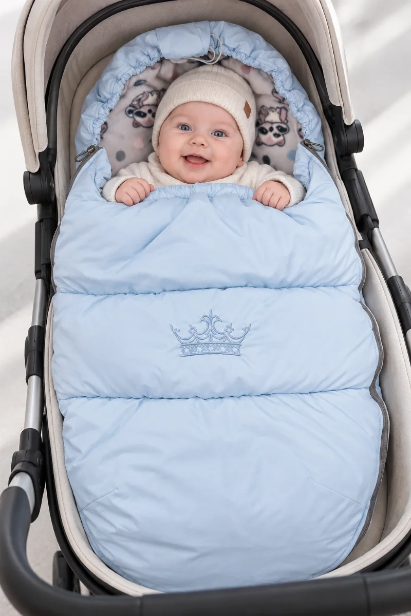 Winter baby sleeping bag stroller envelope blue 088-9 Veres