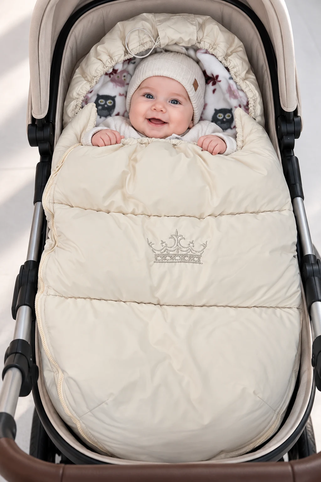 Winter Stroller Sleeping Bag Envelope Milky 088-6 Veres