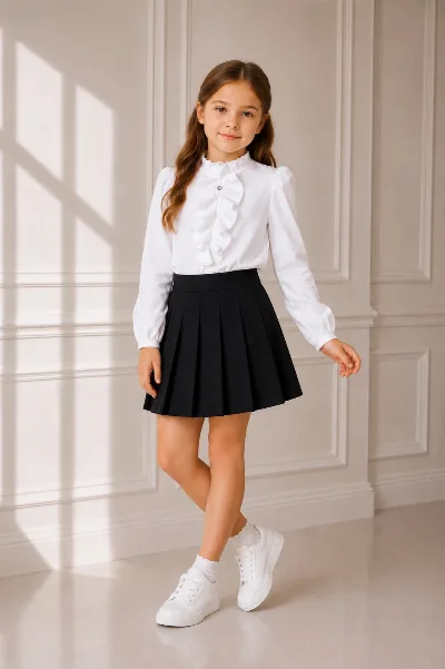 White knitted blouse 114180 SMIL