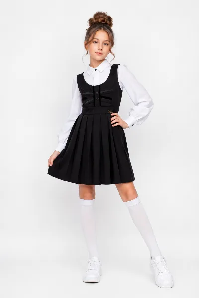School sundress England black