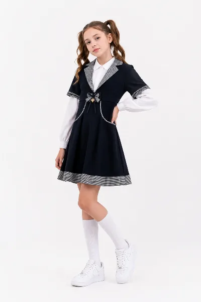 School sundress Ksenia black