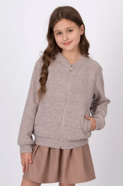 Mevis Knit Zip-Up Cardigan 5664.03