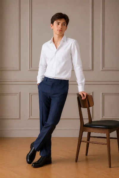 Classic teen trousers, blue 1907 Ukraine