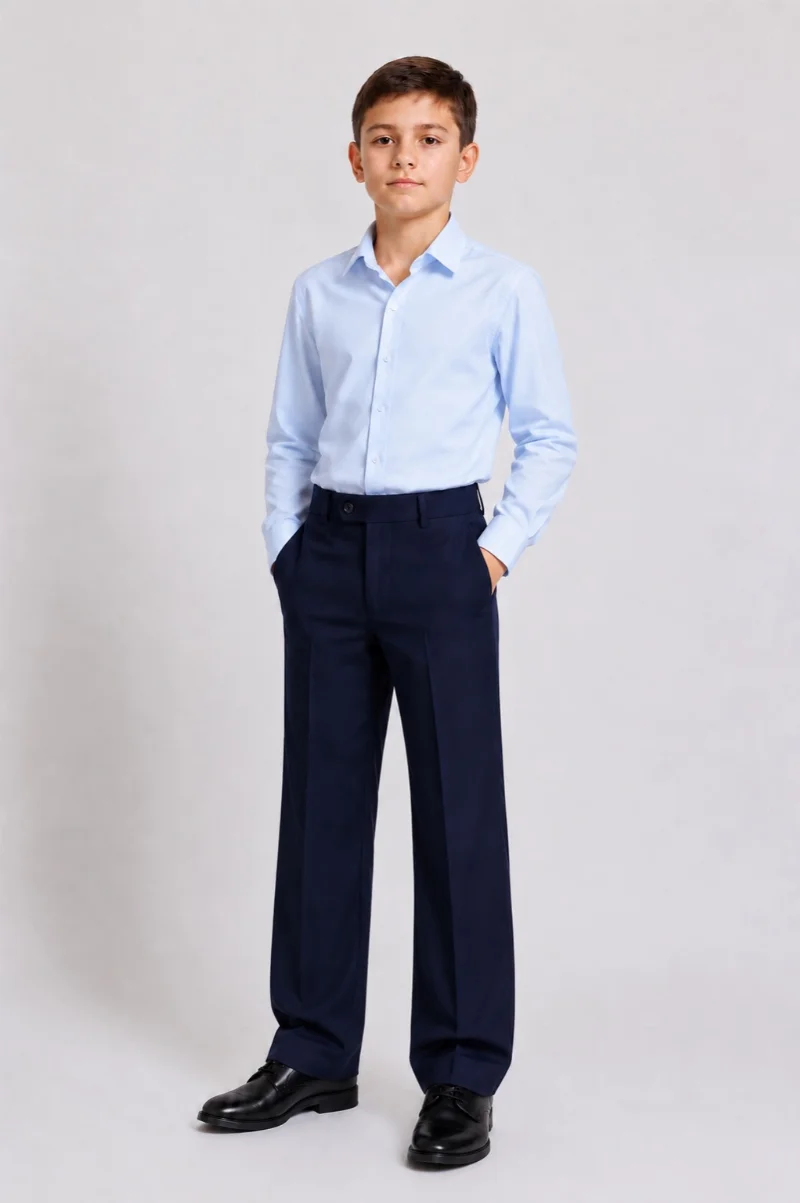 Classic navy trousers for boys, art. 2140