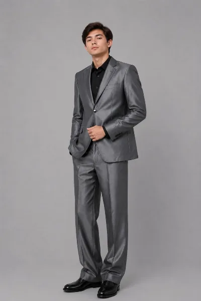 Classic suit for boys, steel color, A42 W-F, Ukraine