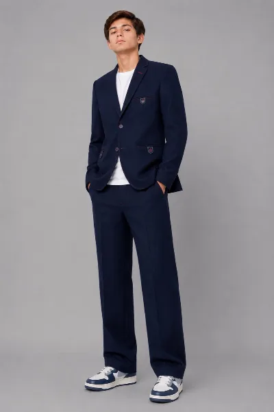 Classic Suit for Boys, Dark Blue A605 W-F, Ukraine