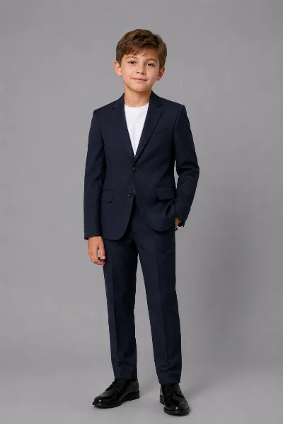 Classic Suit for Boys, Navy M-01 W-F, Ukraine