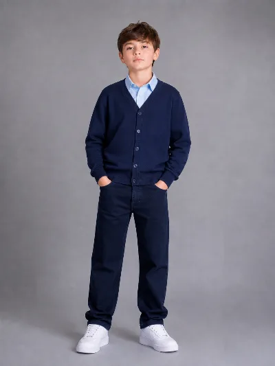 Трикотажный джемпер для мальчика Armani синий арт.3217 FAGIS