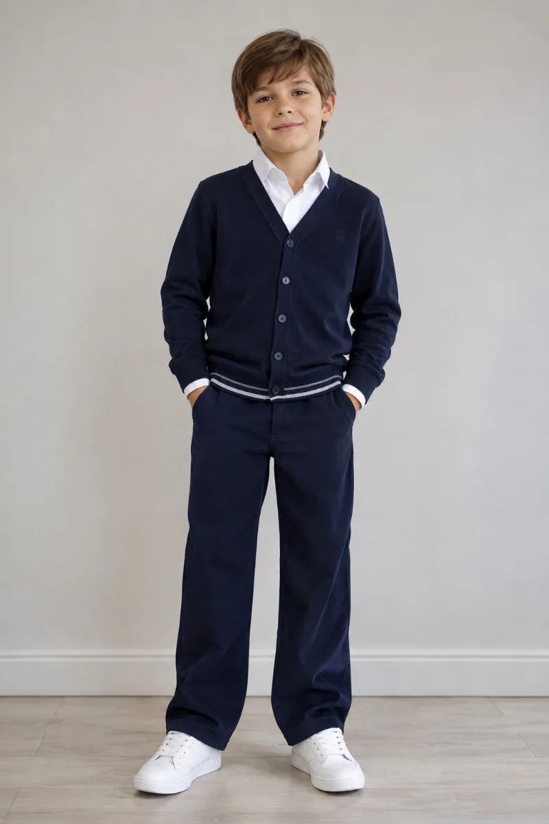 Classic blue knitted jumper for boys 335/340 Ukraine