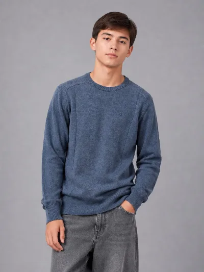Teen Knitted Sweater Grey-Blue 191402 Turkey