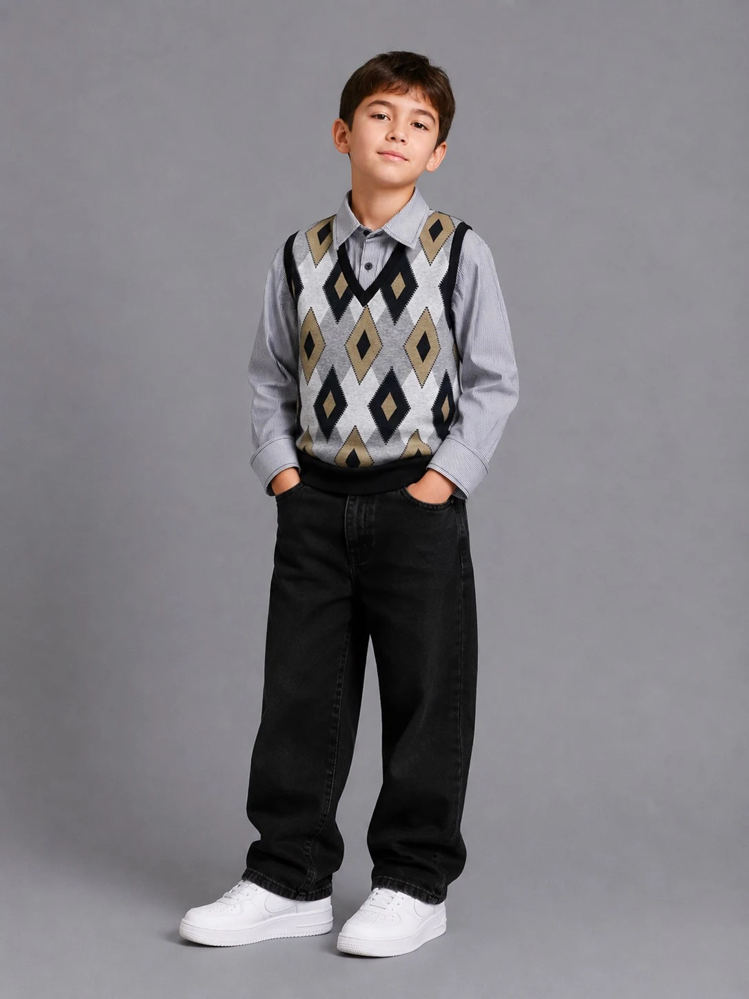 CLASSIK Faux-Shirt Sweater for Boys, art. 310 (Turkey)