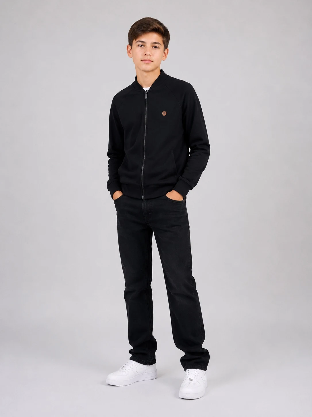 Black bomber jacket for boys 116633/116684 SMIL