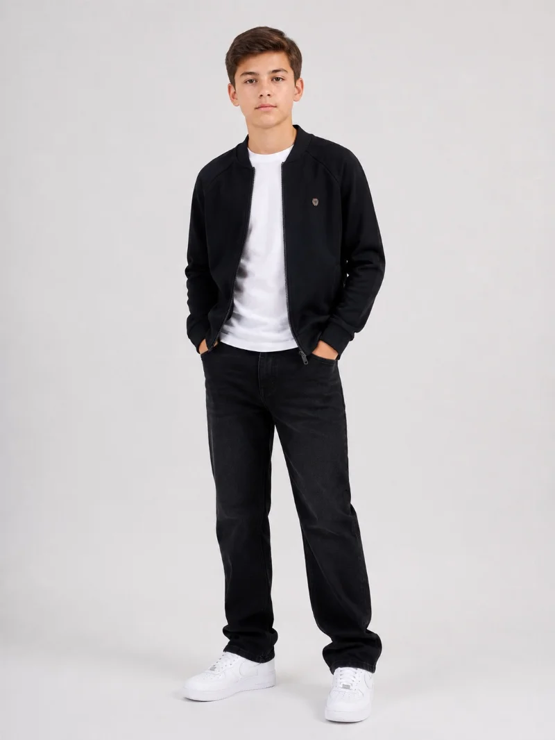 Black bomber jacket for boys 116633/116684 SMIL