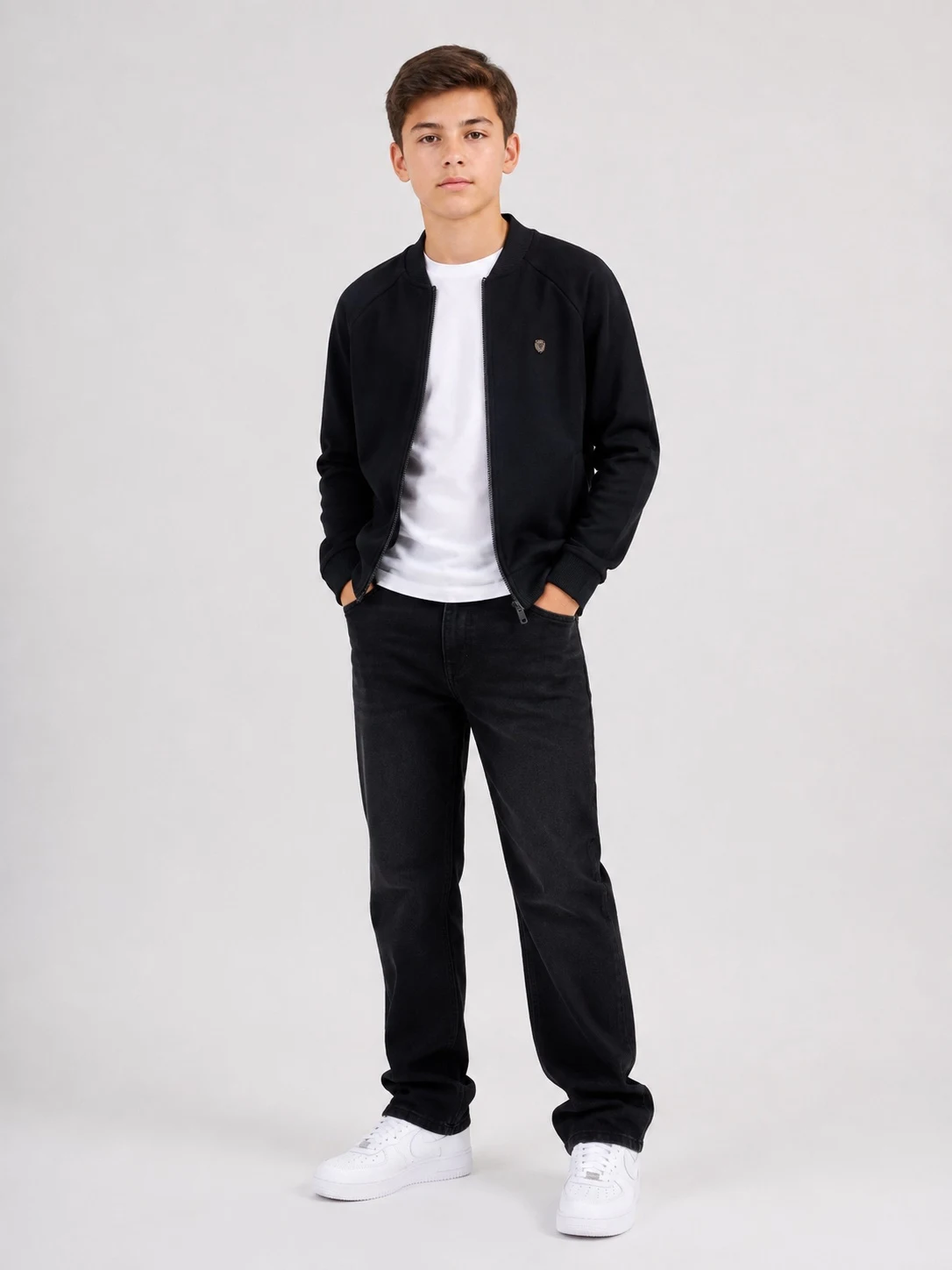 Black bomber jacket for boys 116633/116684 SMIL
