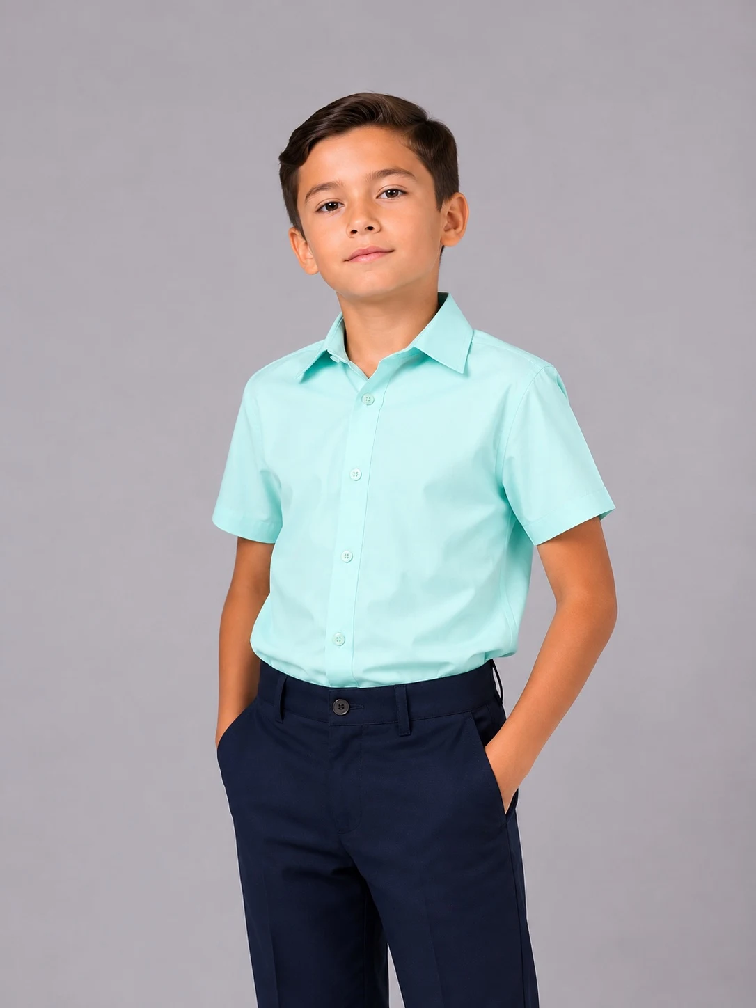 Mint short-sleeve shirt for boys 2646 Poland